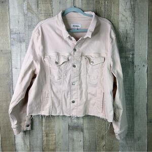 Rebel By Rebel Wilson Cream(Linen Color On Color Chart Last Photo) Denim Jacket